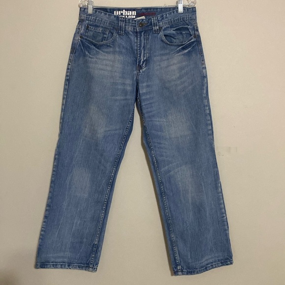 Vintage urban pipeline Men's Blue Jeans straight loose baggy 32X30 Y2K grandpa - Picture 1 of 8